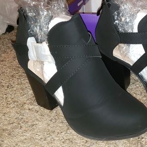 Black ankle booties
